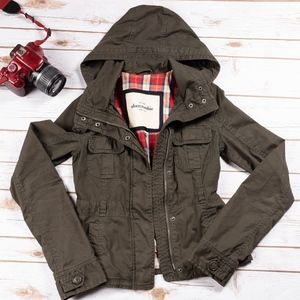 A&F KIDS Army Green Jacket